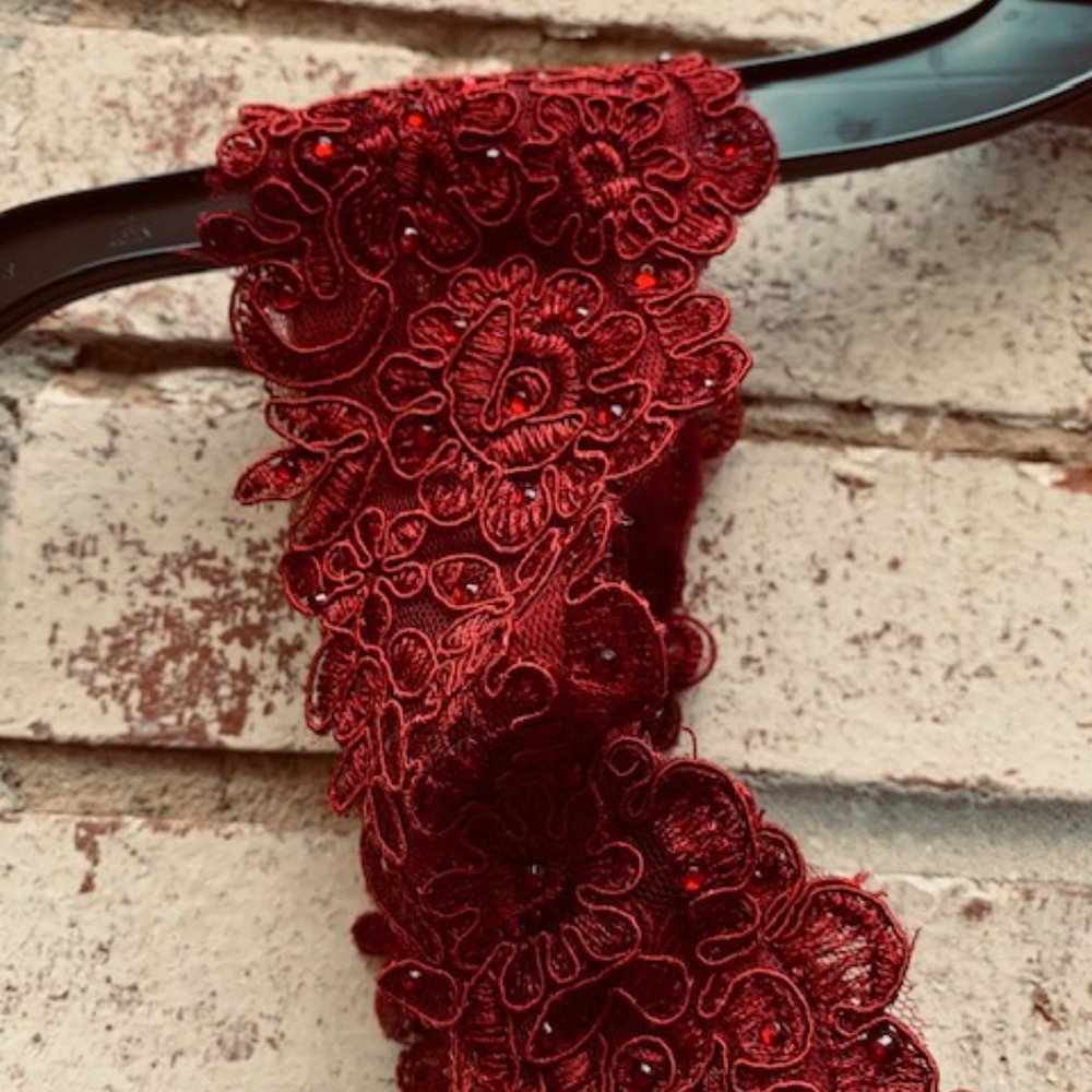 DANCING QUEEN Maxi evening gown dress Burgundy color off shoulder size 3XL - NWT - Picture 4 of 16